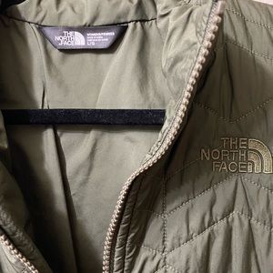 The North Face- army green, full zip jacket. Size large